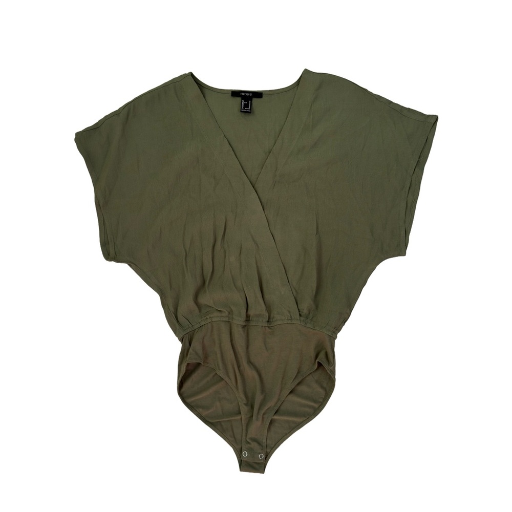 Forever 21 Olive Bodysuit Top